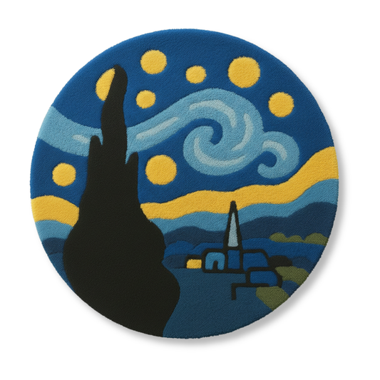 Van Gogh story sky  inspired rug