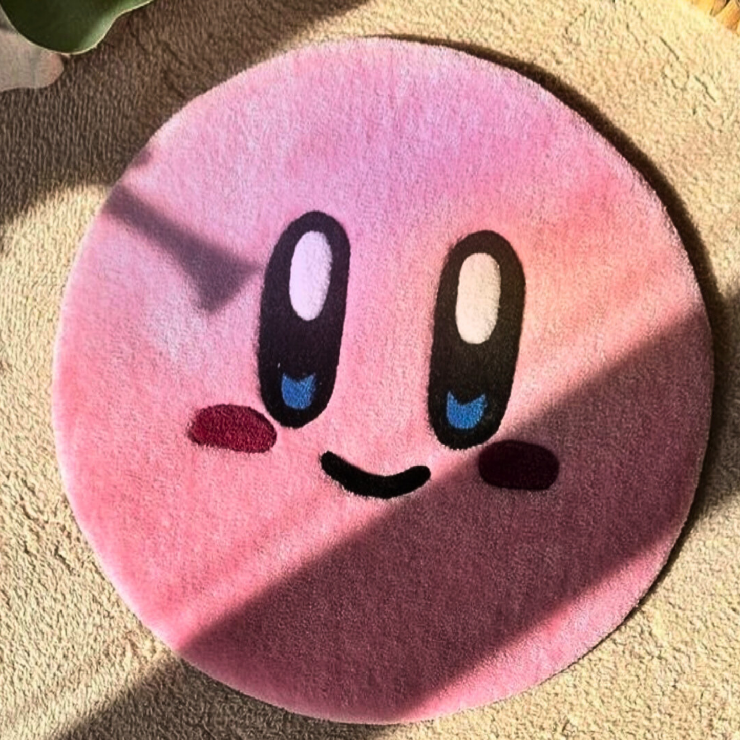 Kirby face rug