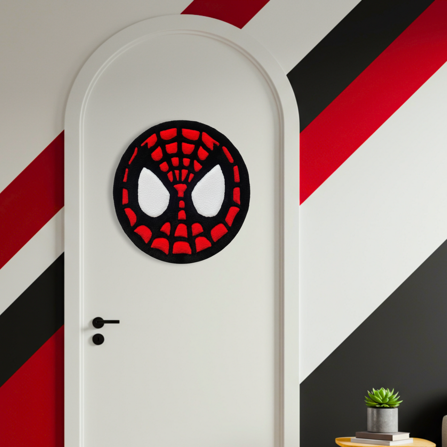 Spider-Man mask rug