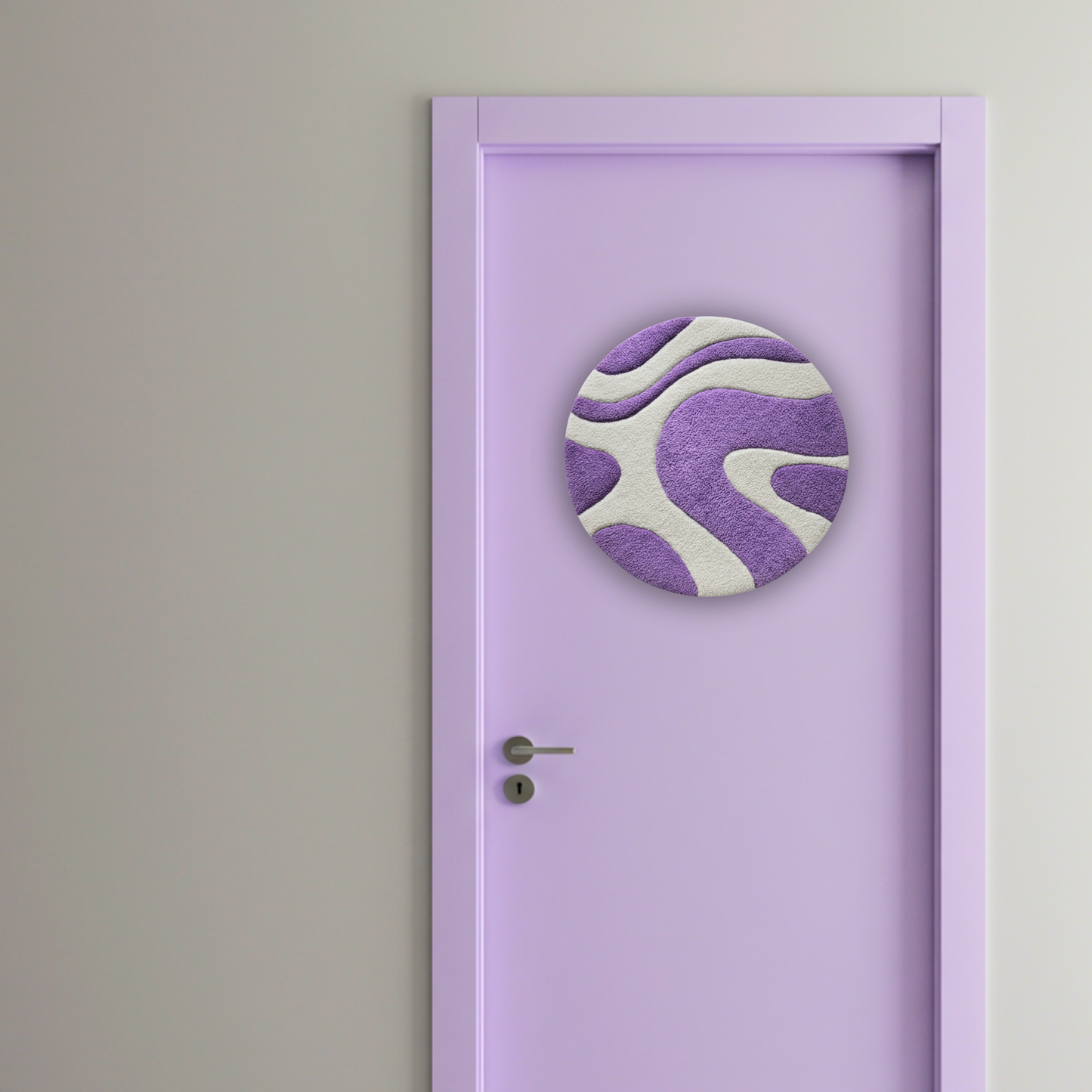 Abstract pattern rug circle