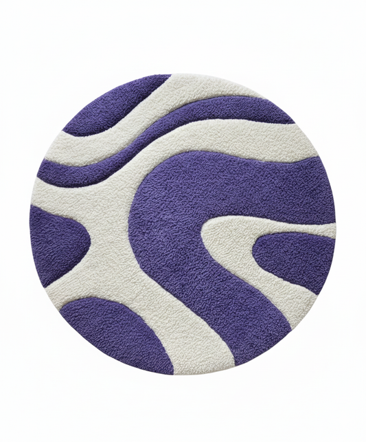 Abstract pattern rug circle