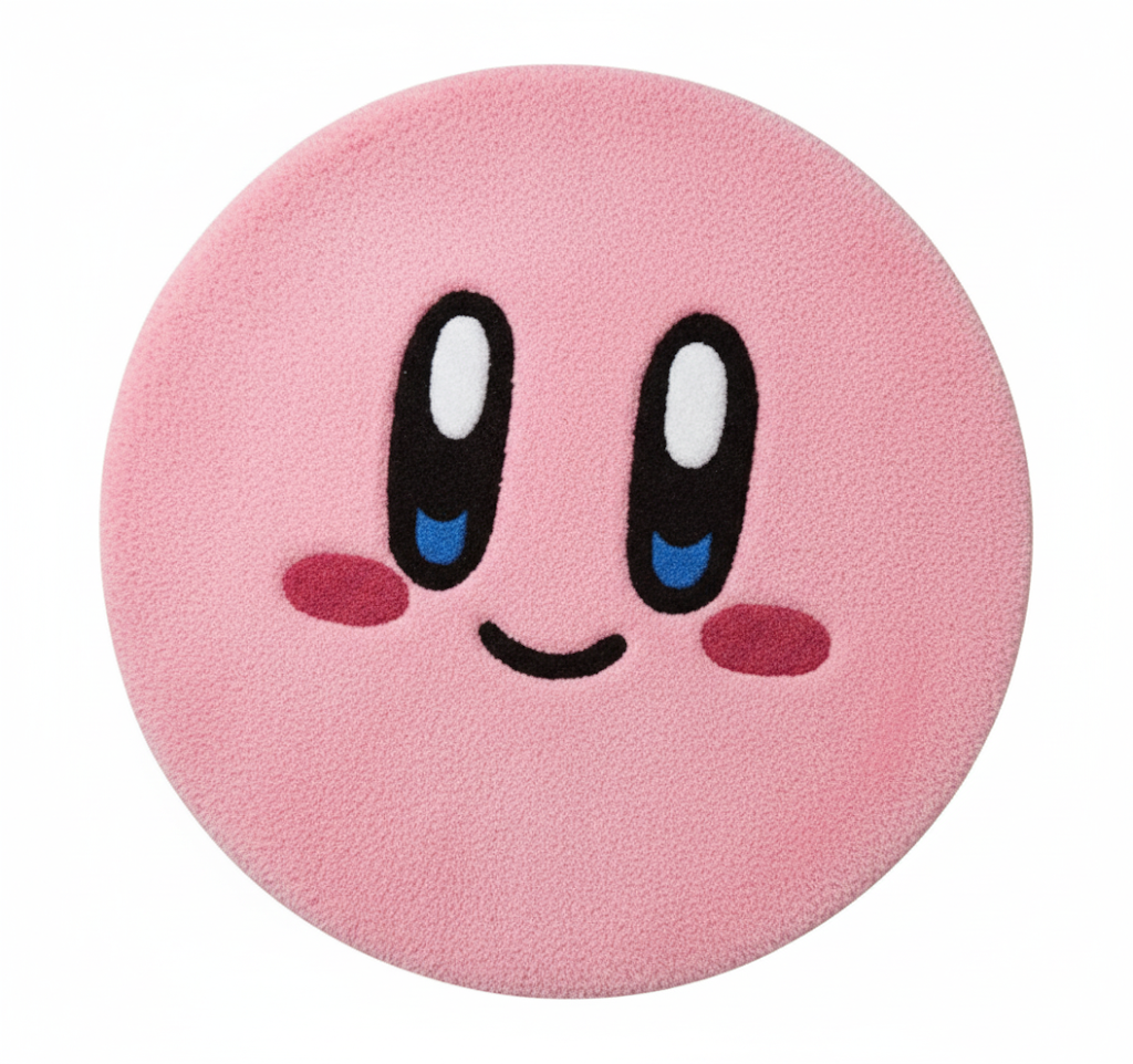 Kirby face rug